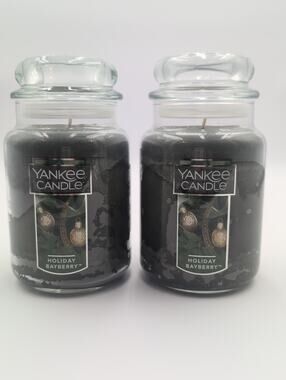 Lot Of 2 Yankee Candle Holiday Bayberry Large Jar 22oz Single Wick Unburned NEW